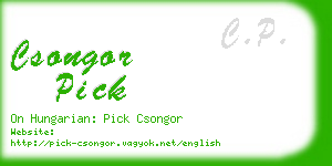 csongor pick business card